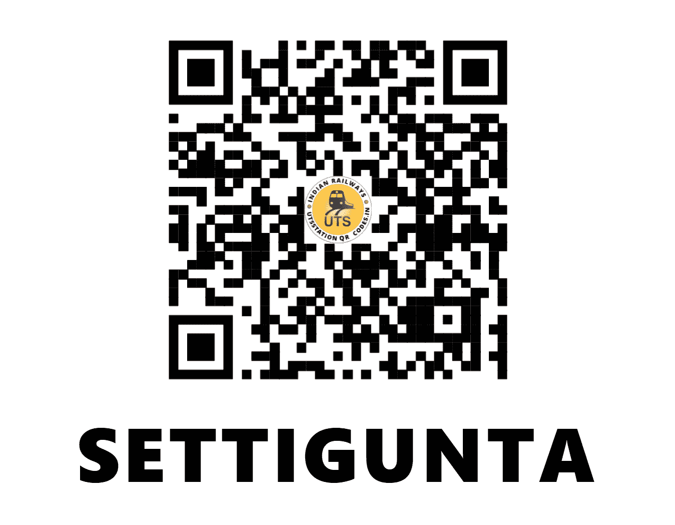 UTS QR Code for SETTIGUNTA - SF - SC (ANDHRA PRADESH)